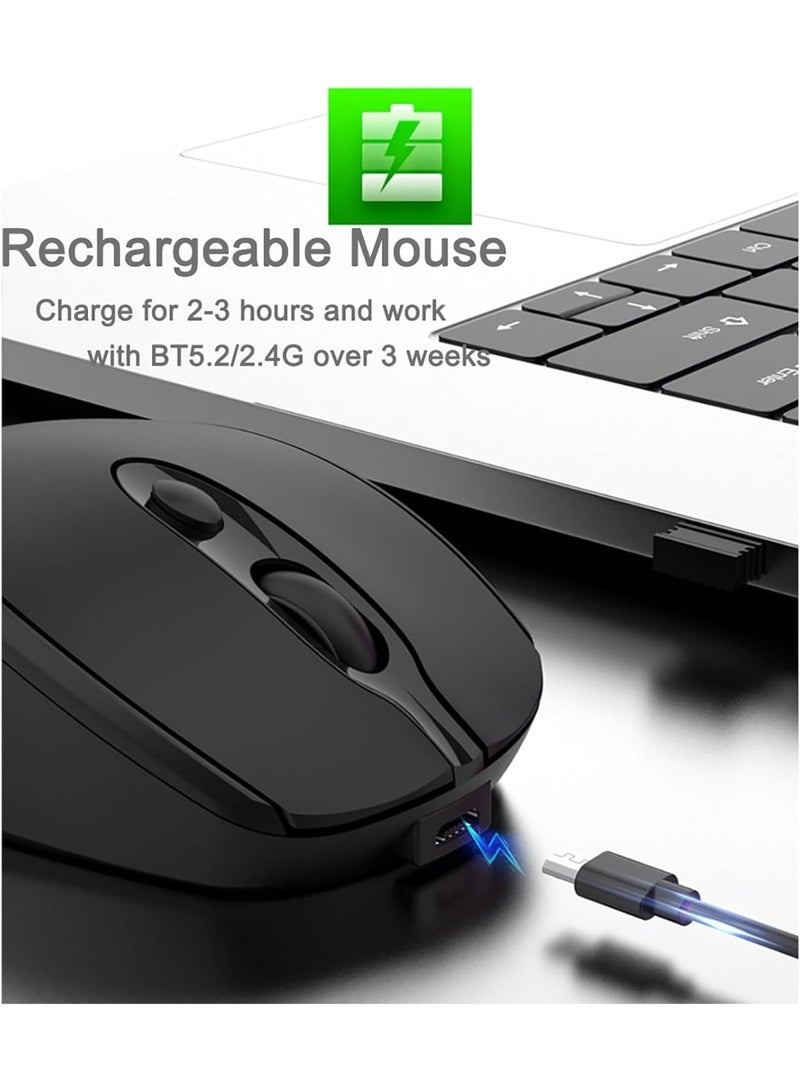 نوع-C قابلة لإعادة الشحن الماوس اللاسلكي بلوتوث - USB C الماوس اللاسلكي الصامت للكمبيوتر / ماك بوك برو / الهواء / الكمبيوتر الشخصي ، الماوس اللاسلكي بلوتوث - Image 5